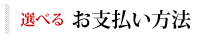 ホームページ制作　選べる支払方法